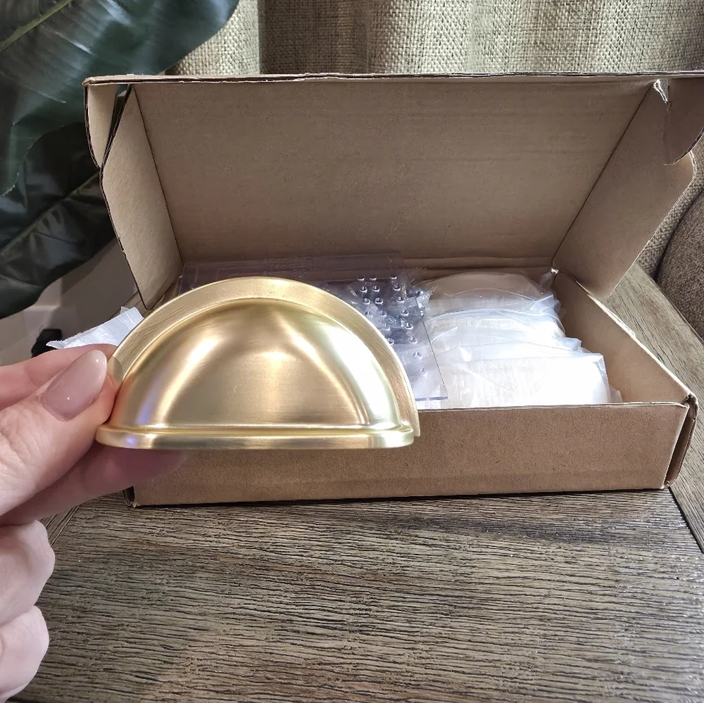 Gold Half-Moon Cabinet Pull Handle - Home Party Supplies Qty 10 3